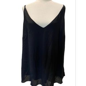 City chic black simple flowy lined blouse size M 18/20